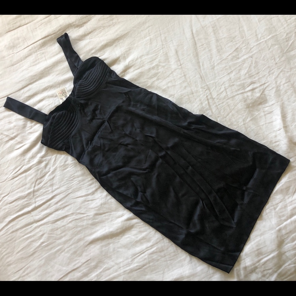 Black Halo Silk Bodice Dress Size 8